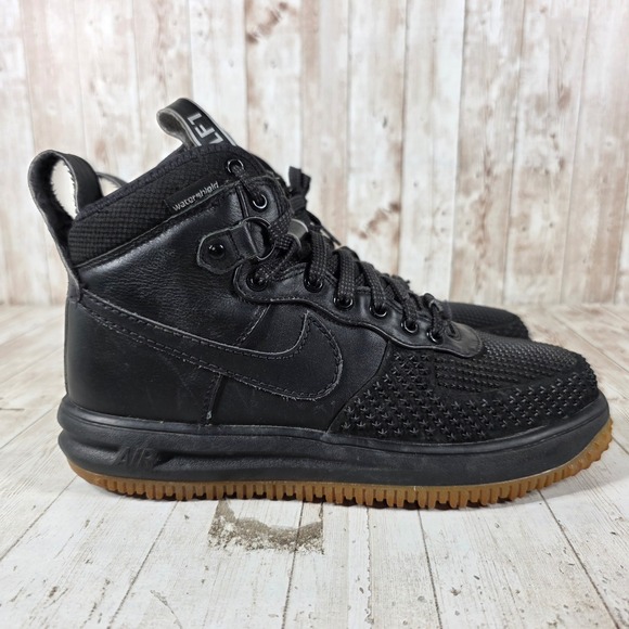 Nike Other - Nike Lunar Force 1 Duckboot Triple Black Mens 8.5 Watershield 805899-003